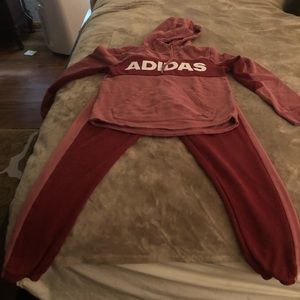 Adidas women small jogger with matching hoodies